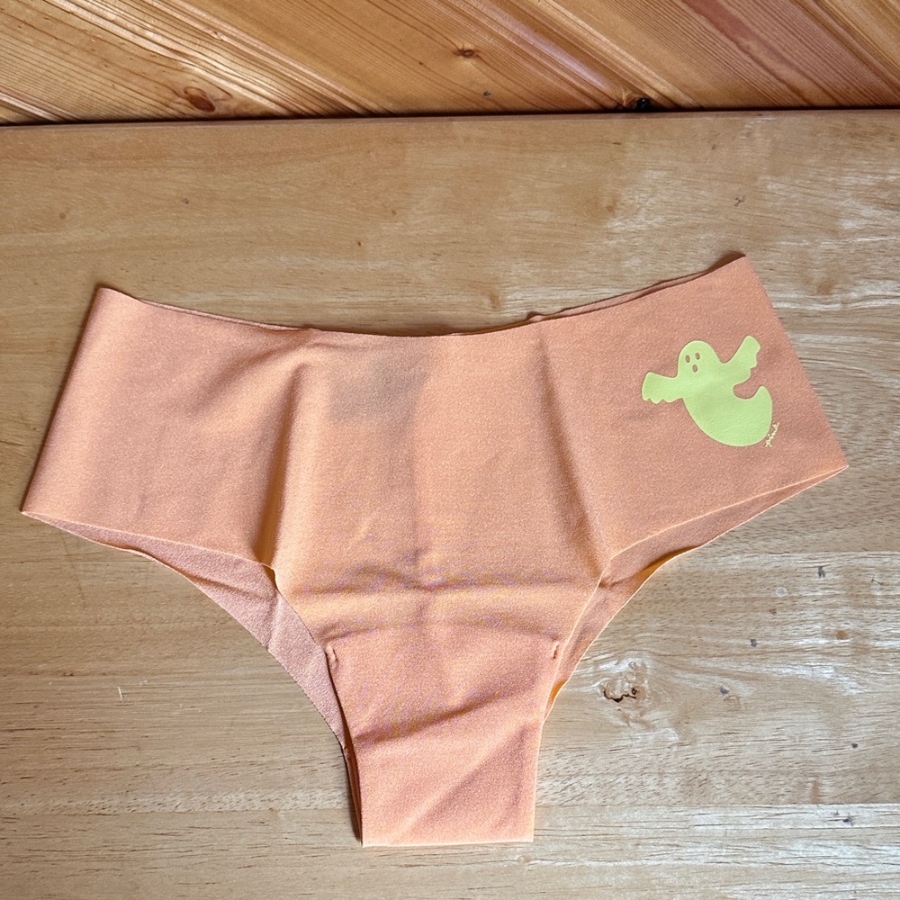 PINK Halloween Ghost No Show Cheekster Panties